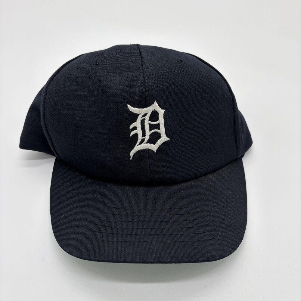 Vintage 1984 Detroit Tigers McDonald's Snapback Hat Navy Old English D MLB